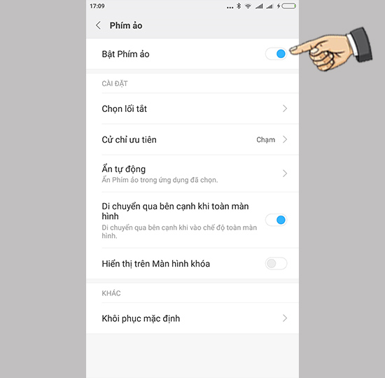 Kích hoạt Home ảo